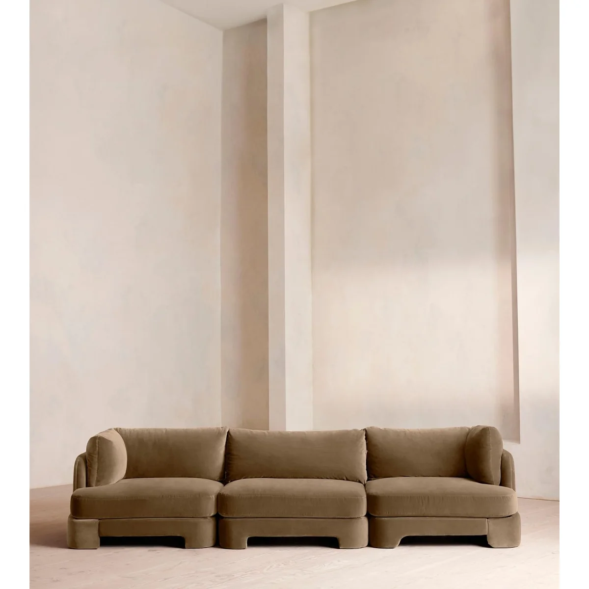 Odell Modular Sofa, Four Seater, Velvet, Truffle, UK – image 2