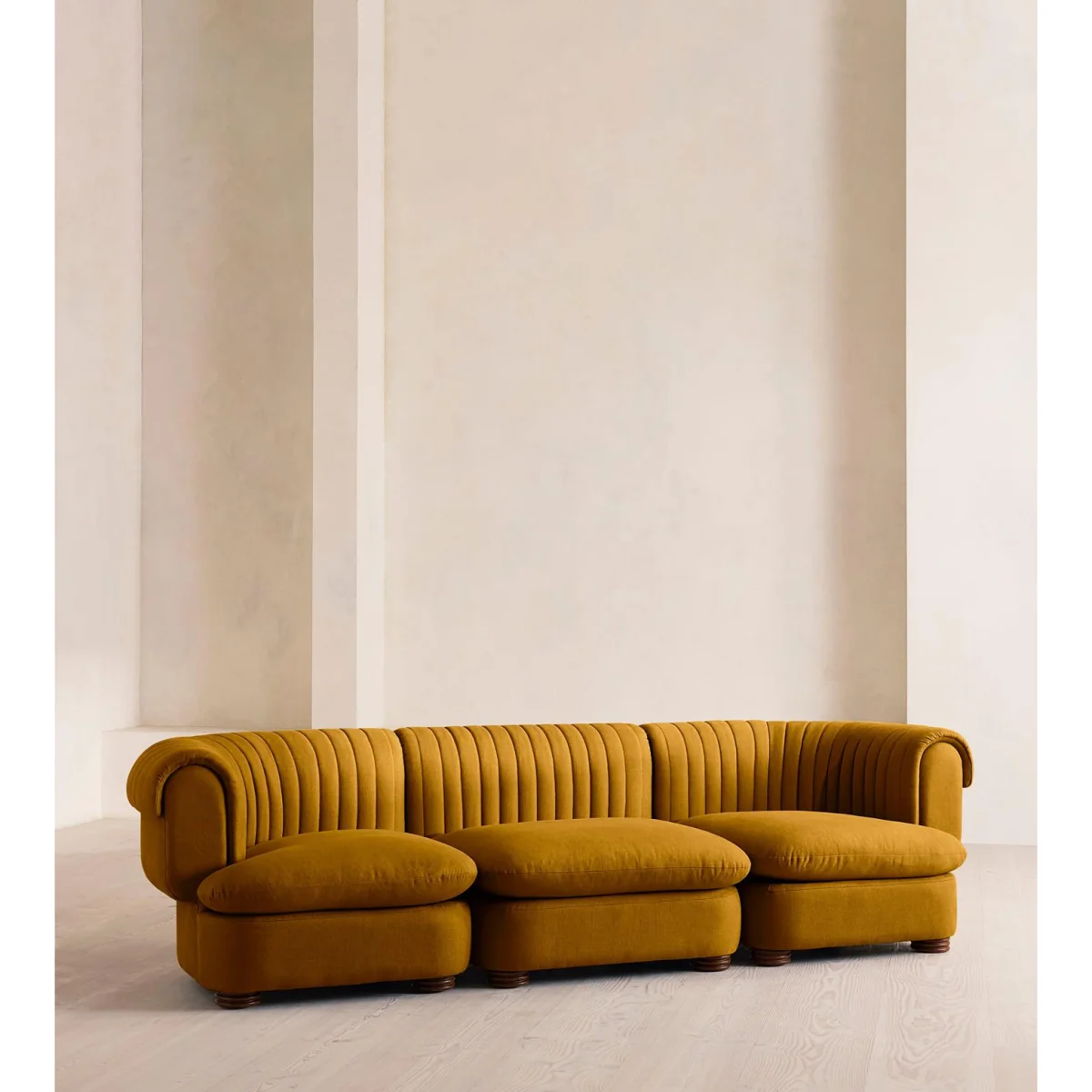 Rava Modular Sofa, Four Seater, Linen, Turmeric, UK – image 3
