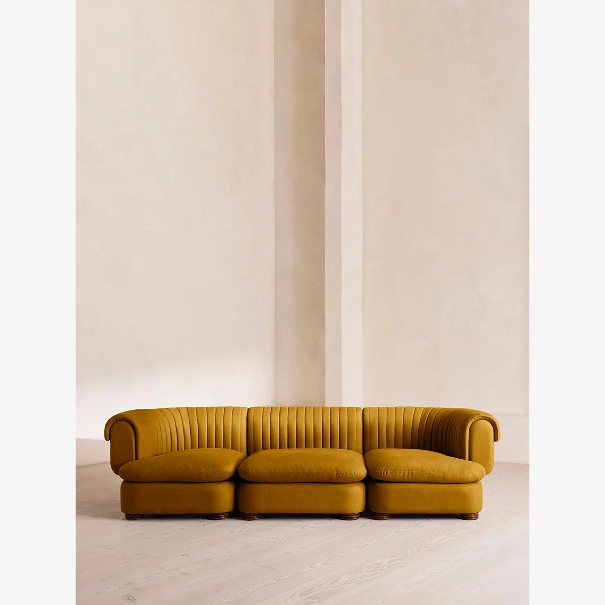 Rava Modular Sofa, Four Seater, Linen, Turmeric, UK – image 1