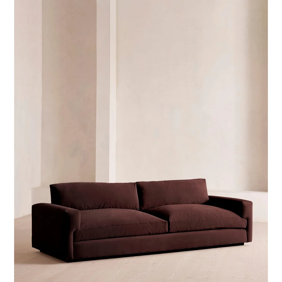 Mossley Four Seater Sofa, Velvet, Aubergine, UK – image 2