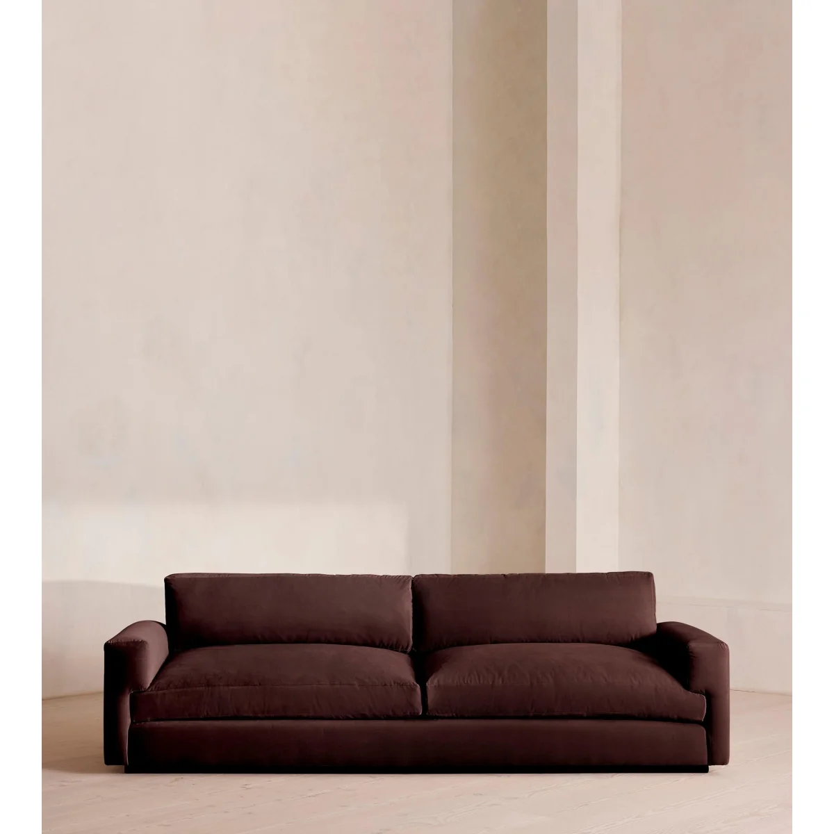 Mossley Four Seater Sofa, Velvet, Aubergine, UK – image 3