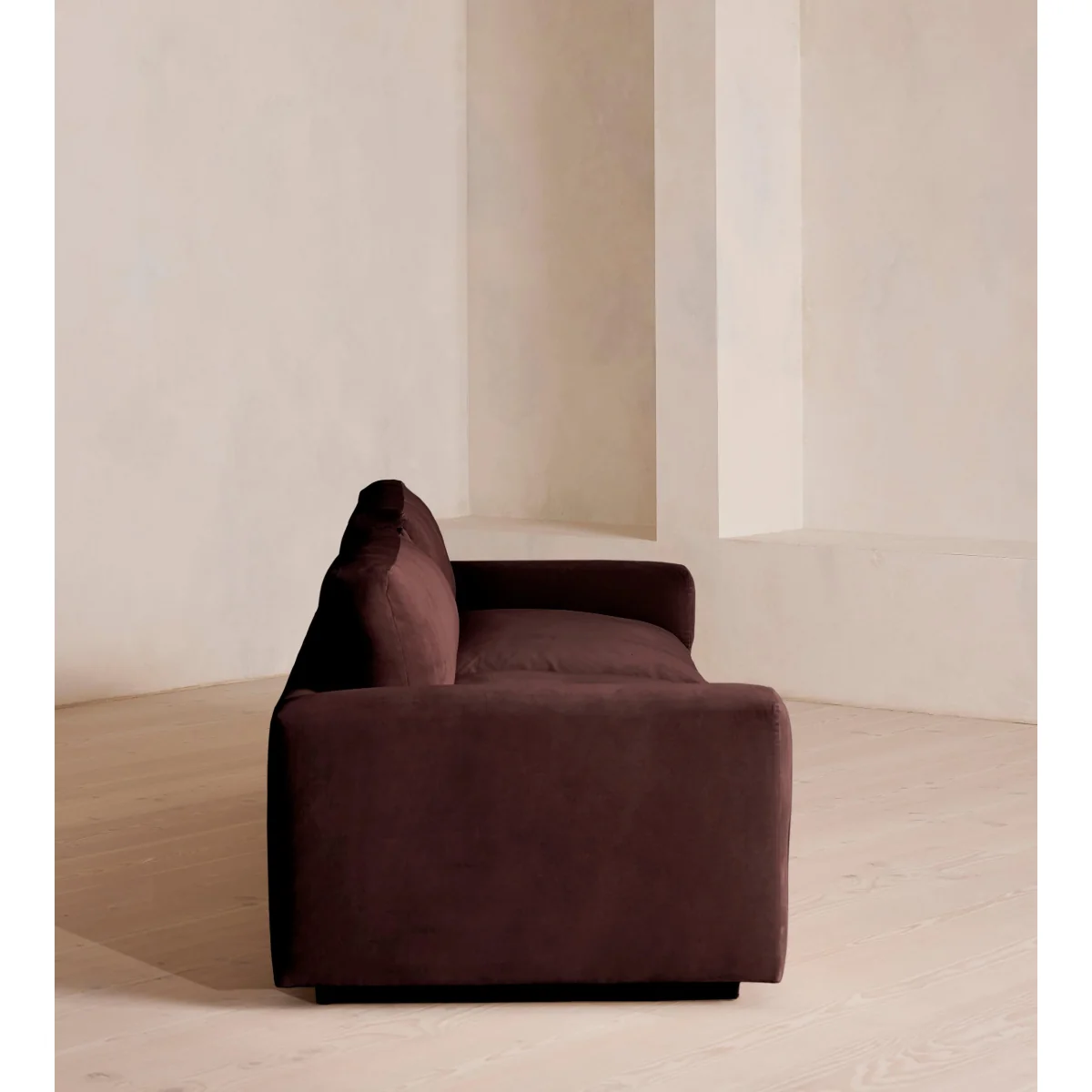 Mossley Four Seater Sofa, Velvet, Aubergine, UK – image 4