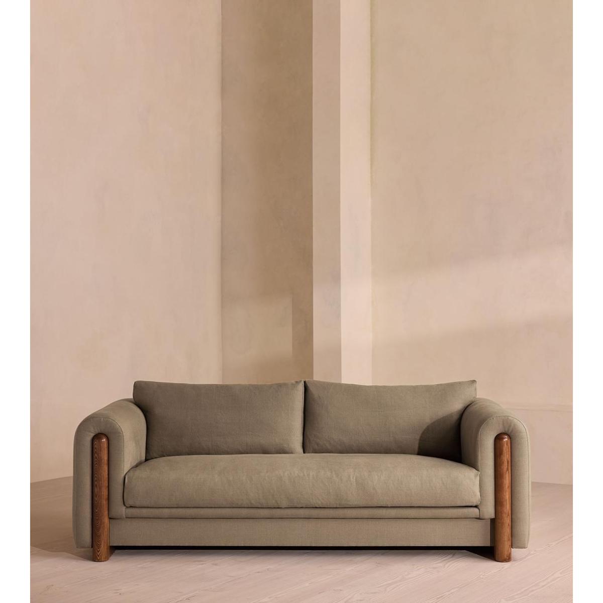 Faarell Three Seater Sofa, Linen, Mushroom – image 2