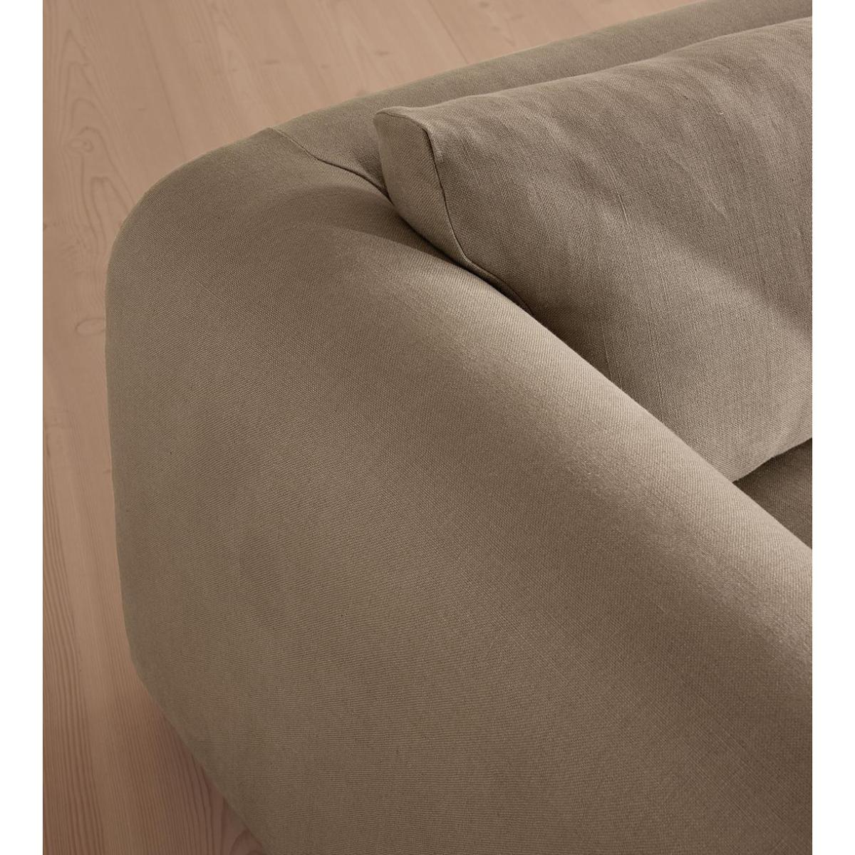 Faarell Three Seater Sofa, Linen, Mushroom – image 6