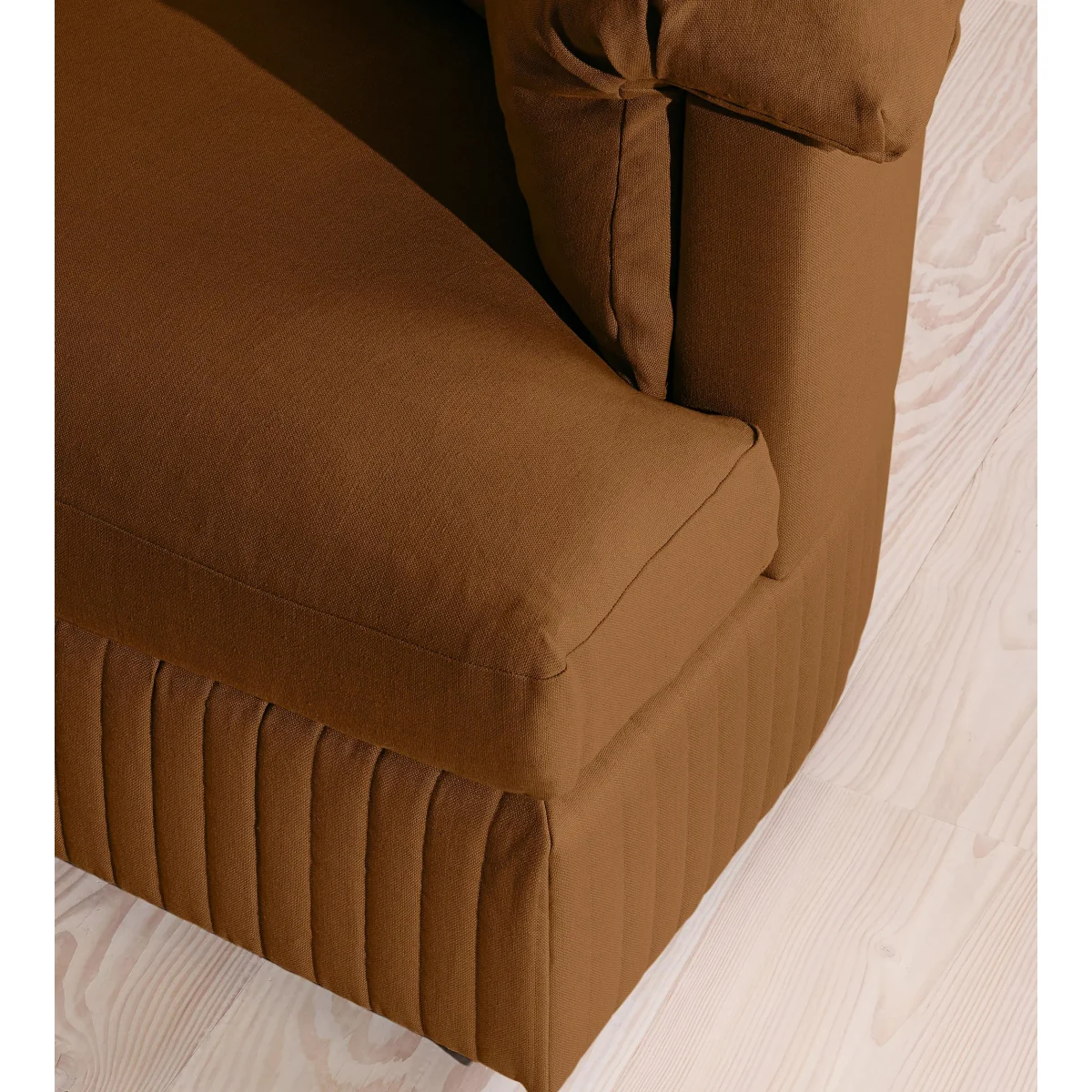 Oona Deep Sit Modular Sofa, Four Seater, Linen, Terracotta, UK – image 6