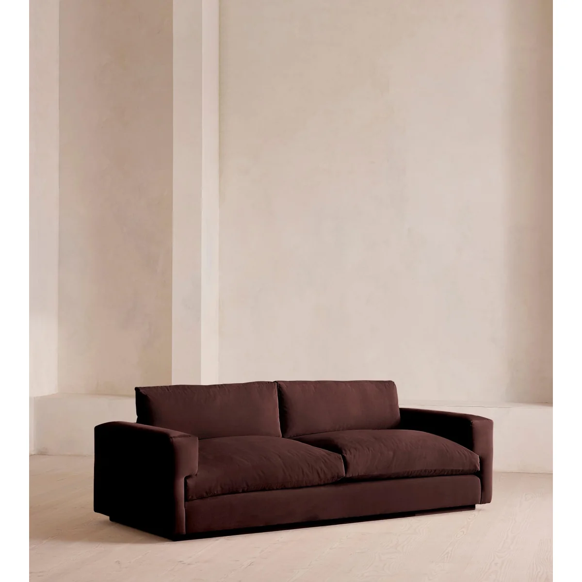 Mossley Three Seater Sofa, Velvet, Aubergine, UK – image 2
