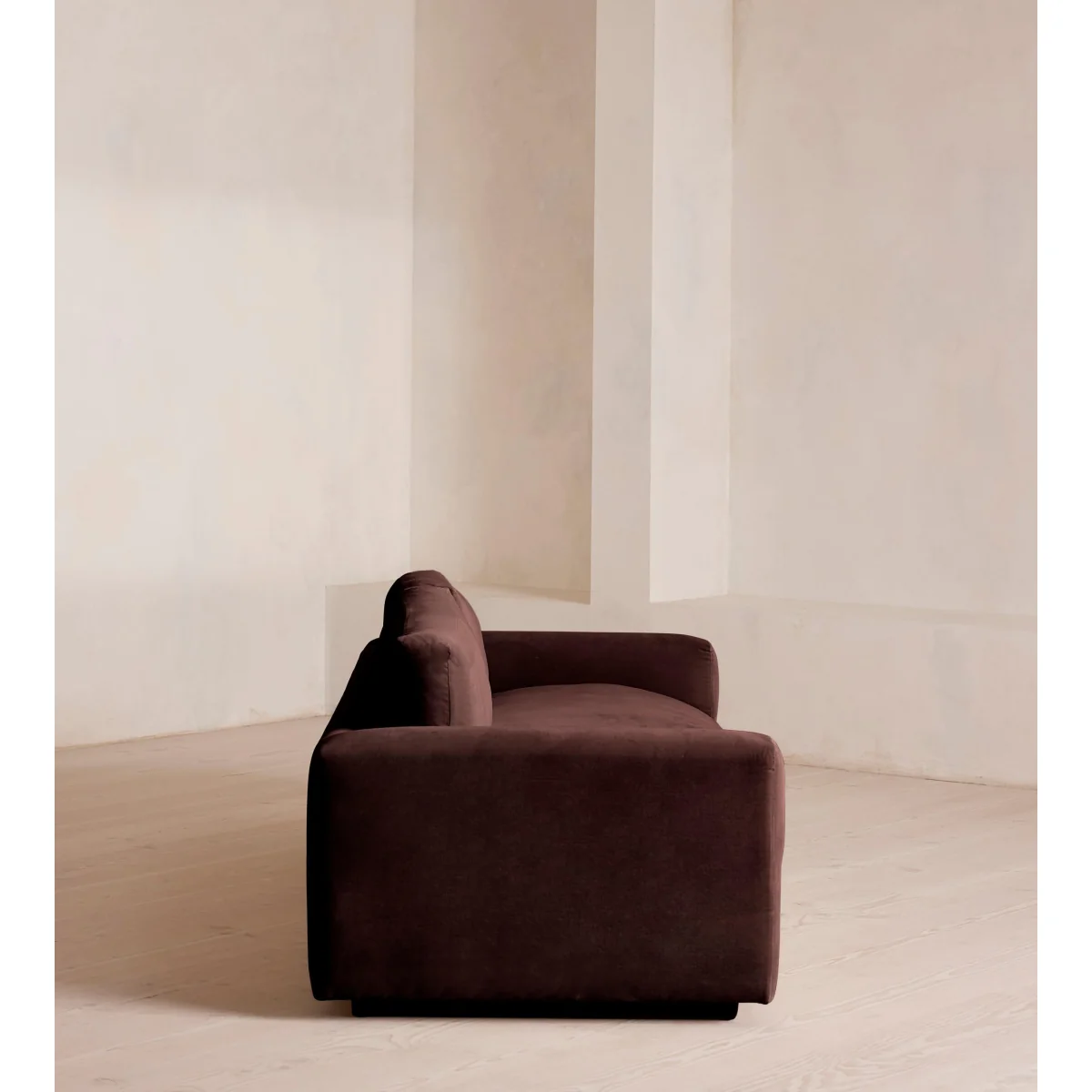 Mossley Three Seater Sofa, Velvet, Aubergine, UK – image 4