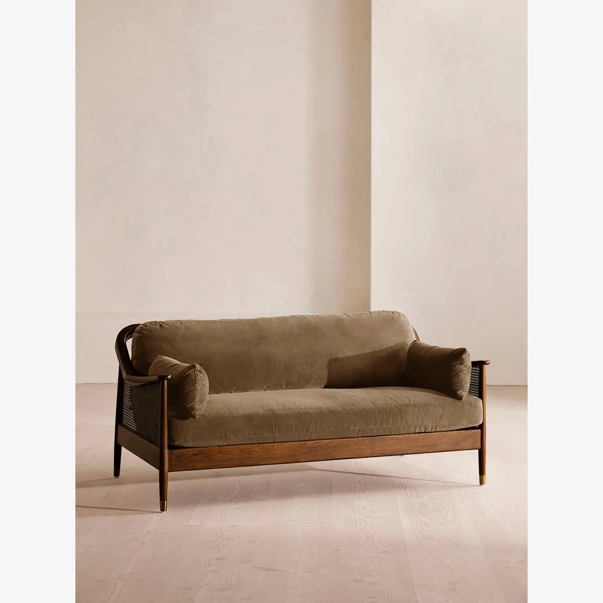 Atlanta Three Seater, Velvet, Truffle, UK – image 1