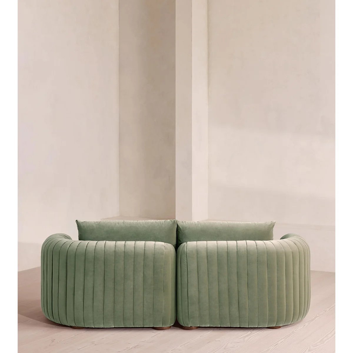 Vivienne Modular Sofa, Three Seater, Velvet, Seafoam, UK – image 5