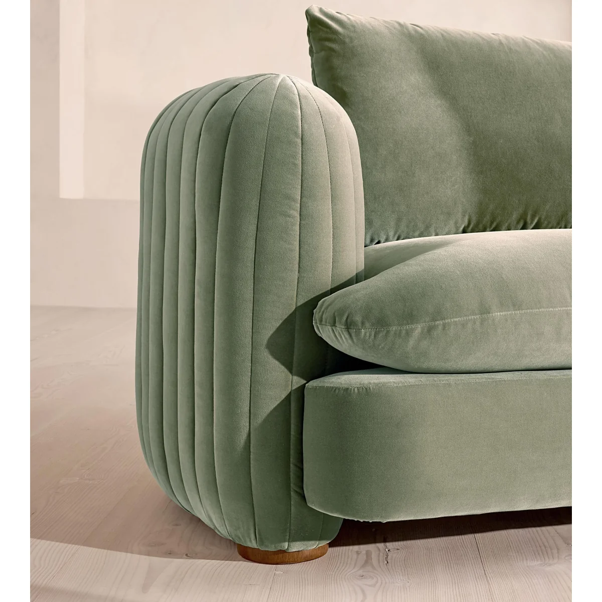 Vivienne Modular Sofa, Three Seater, Velvet, Seafoam, UK – image 6