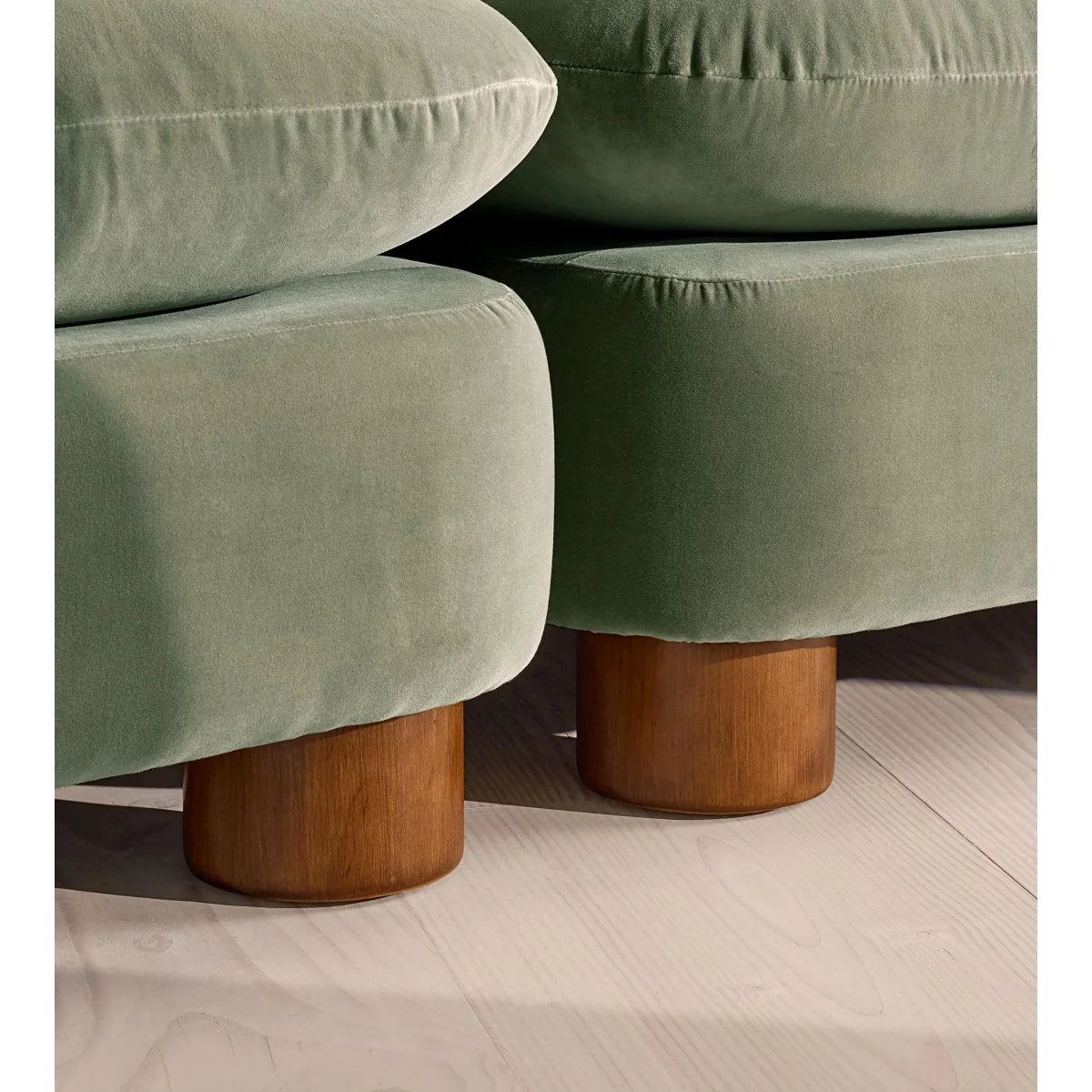 Vivienne Modular Sofa, Three Seater, Velvet, Seafoam, UK – image 7