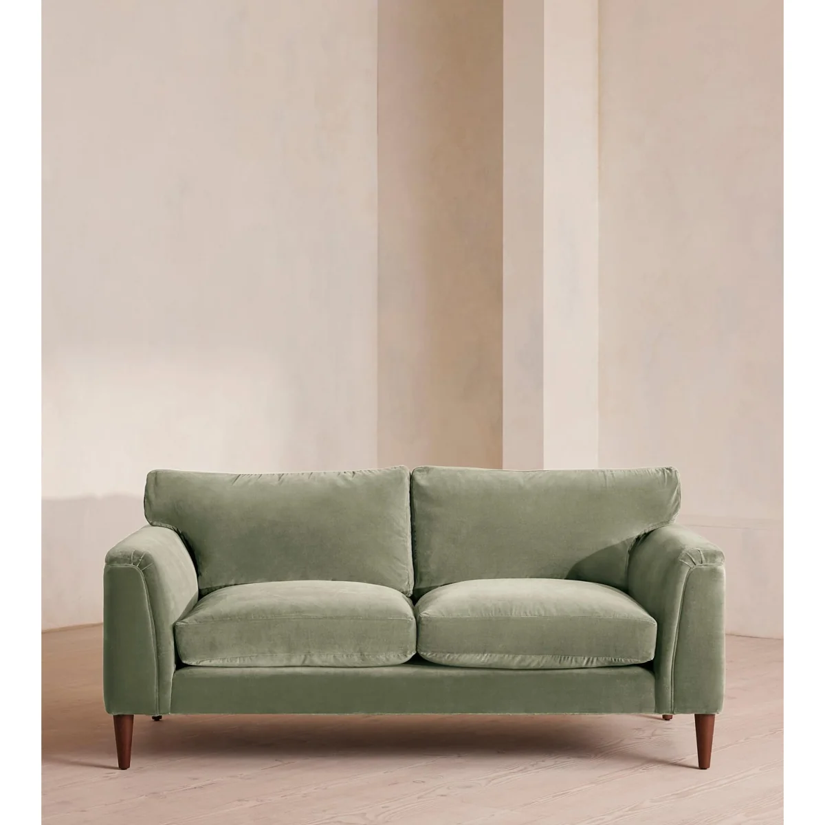 Reya Two Seater Sofa, Velvet, Seafoam, UK – image 2