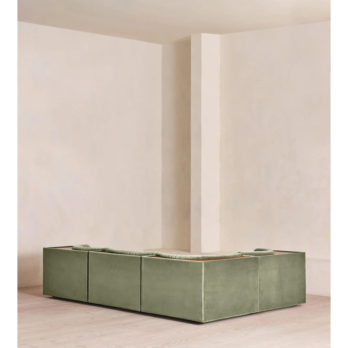 Hamish Modular Sofa, L-Shape Sofa Sofa, Velvet, Seafoam, UK – image 4