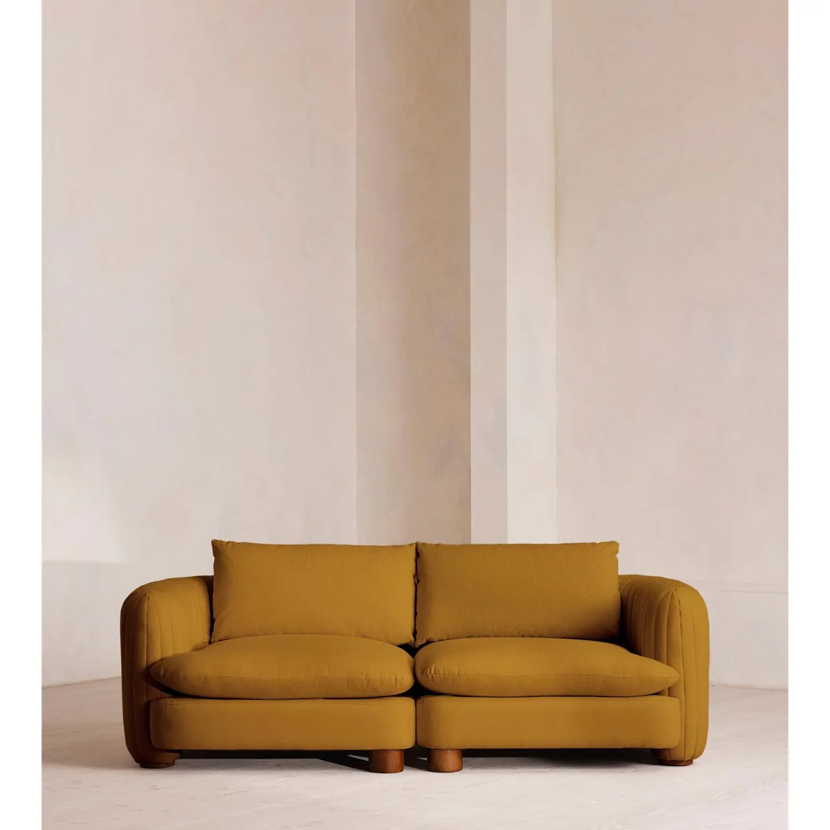 Vivienne Modular Sofa, Three Seater, Linen, Turmeric, UK – image 2
