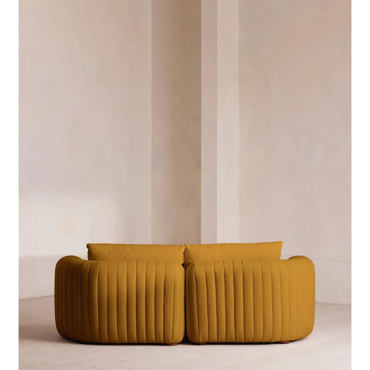 Vivienne Modular Sofa, Three Seater, Linen, Turmeric, UK – image 4