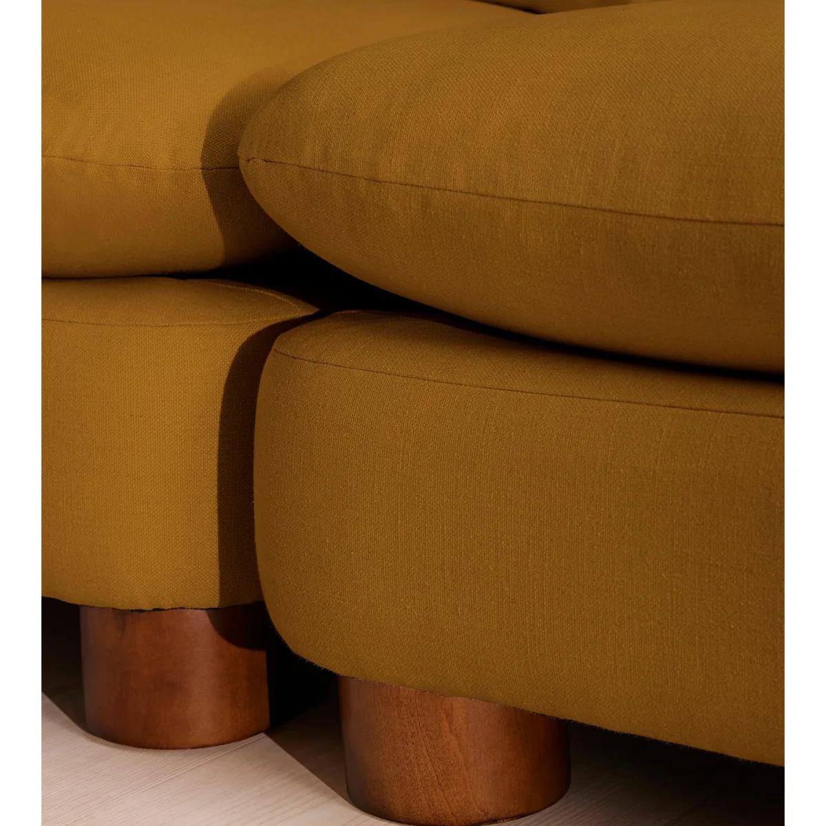 Vivienne Modular Sofa, Three Seater, Linen, Turmeric, UK – image 6