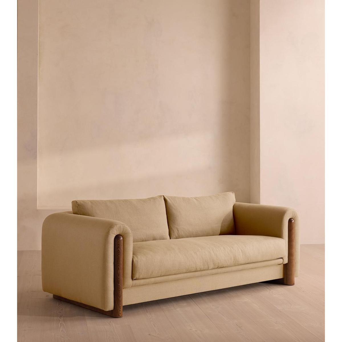 Faarell Three Seater Sofa, Linen, Wheat – image 2