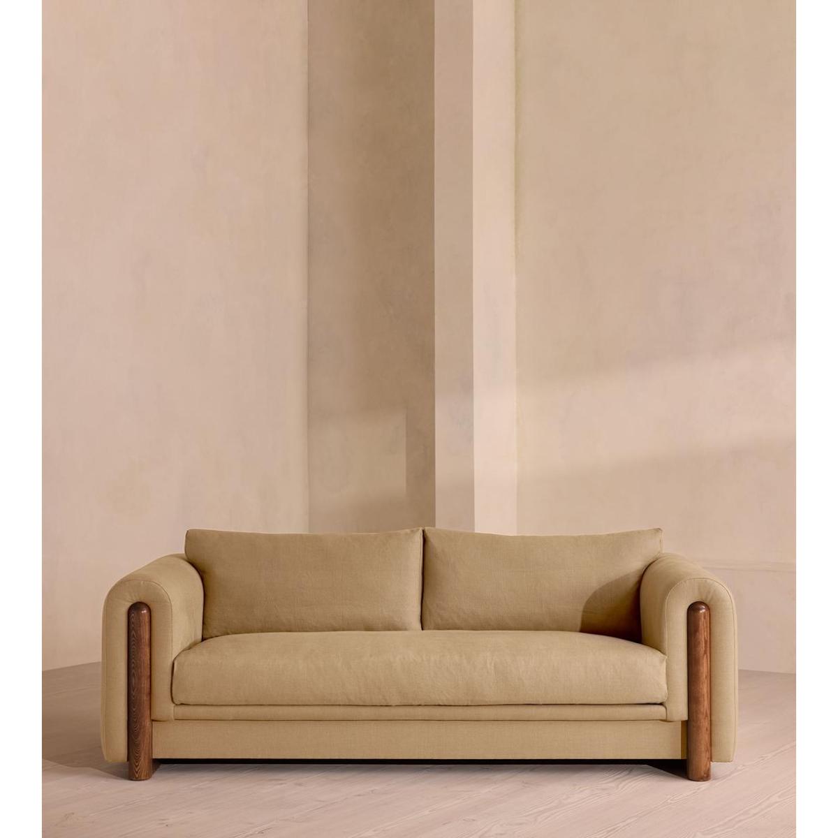 Faarell Three Seater Sofa, Linen, Wheat – image 3