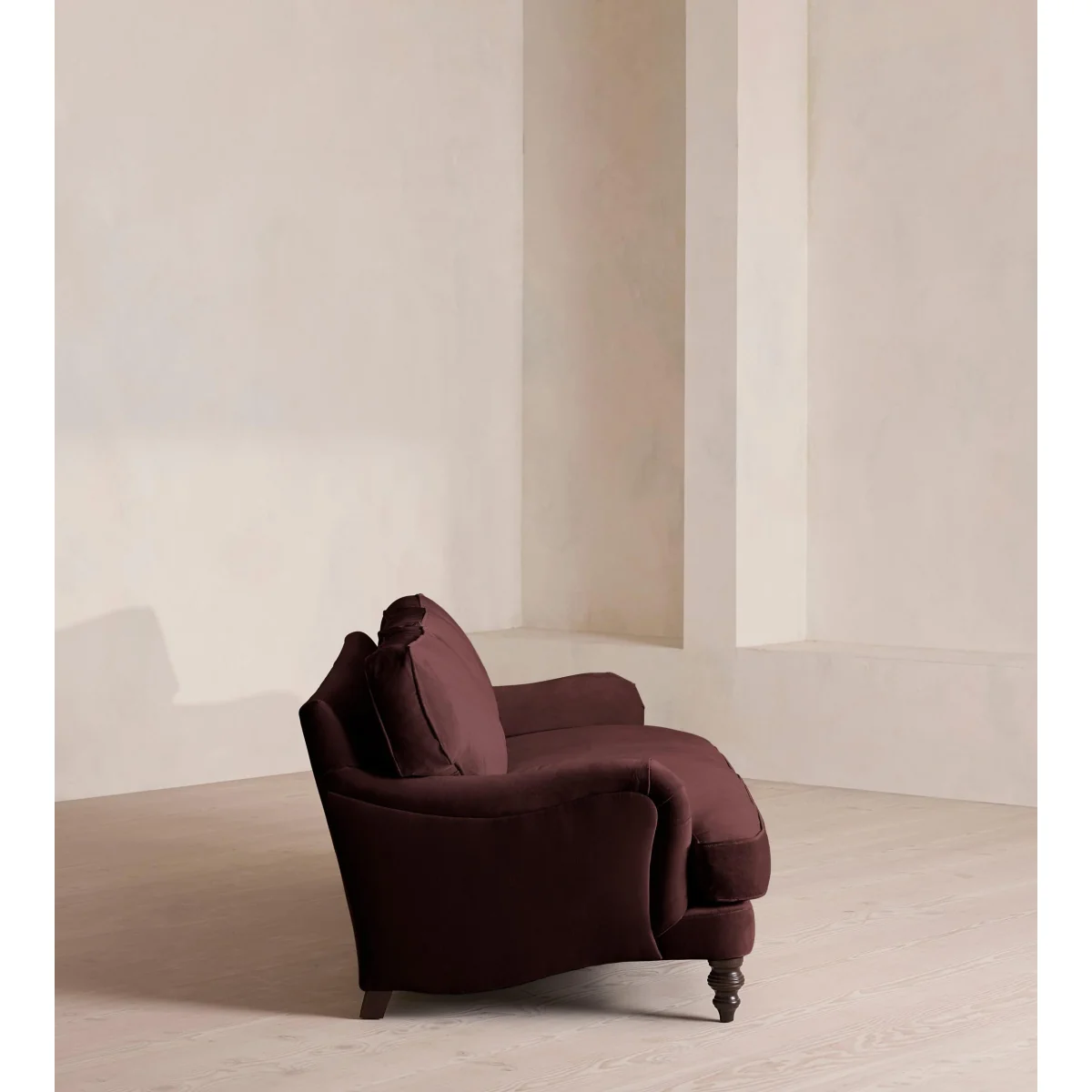 Arundel Four Seater Sofa, Velvet, Aubergine – image 4