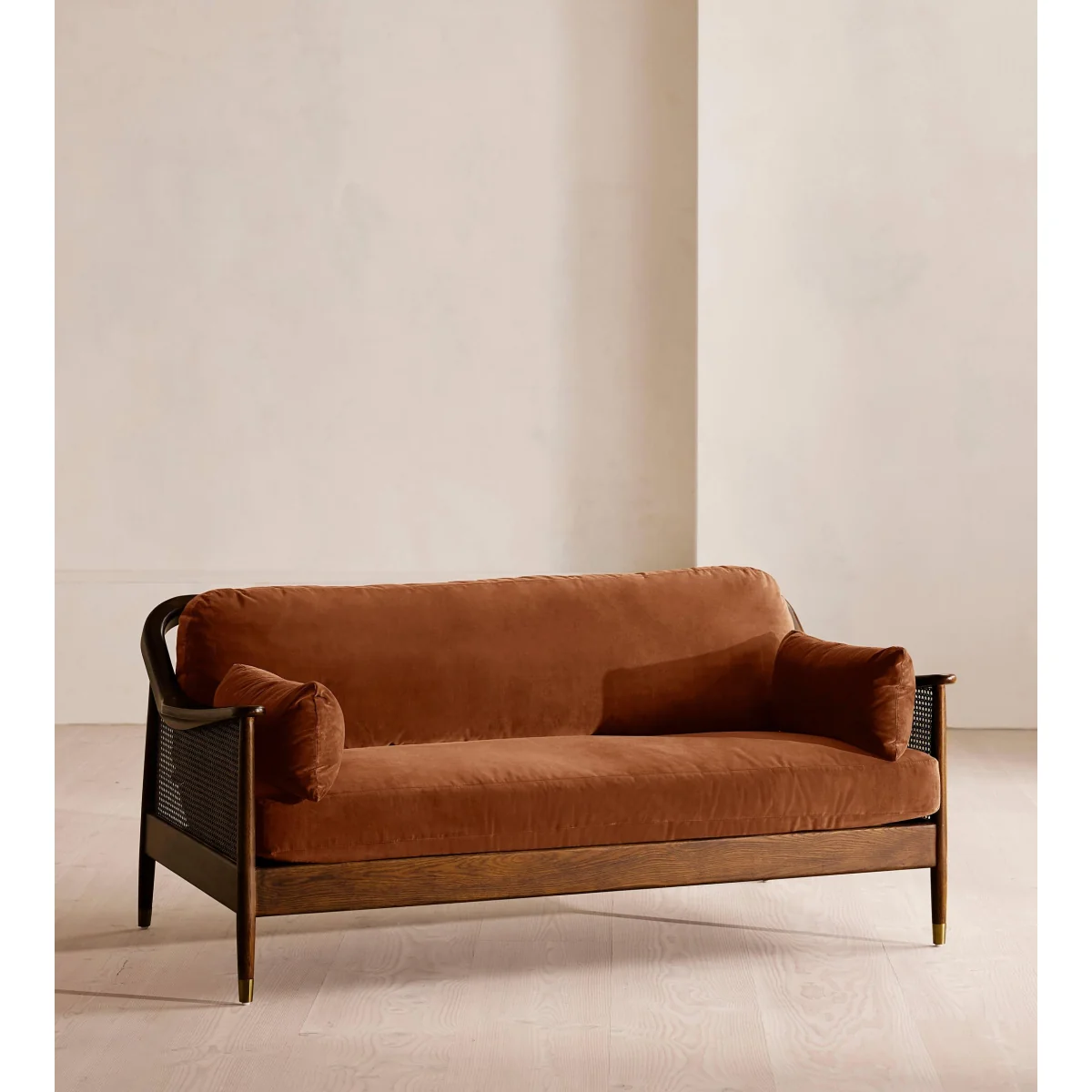 Atlanta Three Seater, Velvet, Cinnamon, UK – image 2