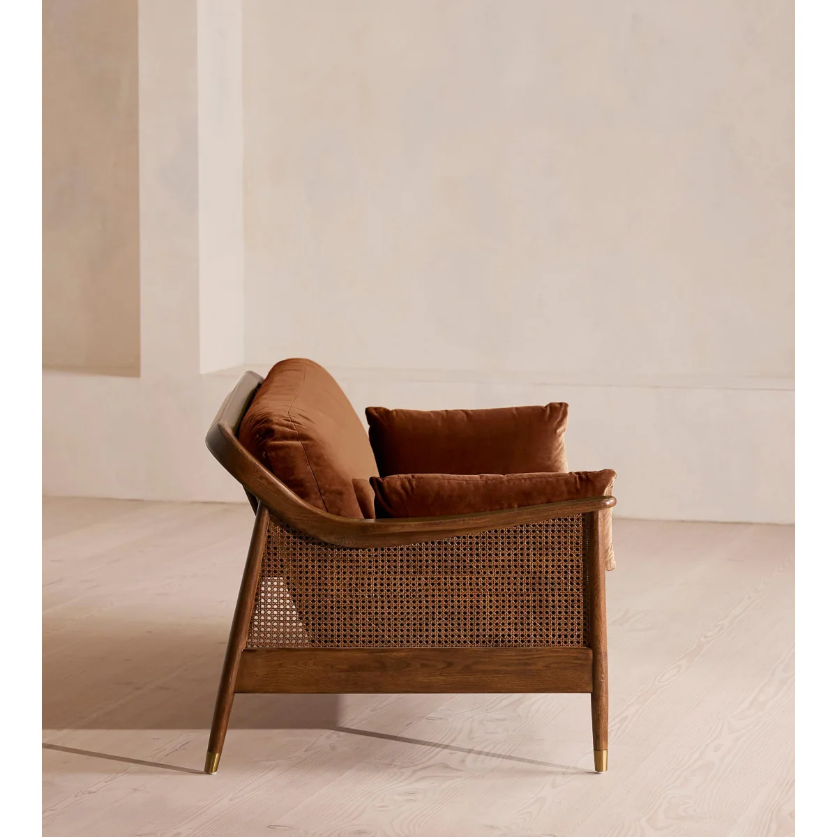 Atlanta Three Seater, Velvet, Cinnamon, UK – image 4