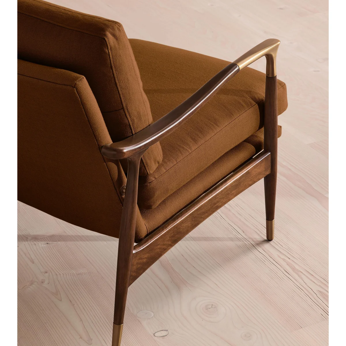 Theodore Two Seater Sofa, Linen, Terracotta, UK – image 7