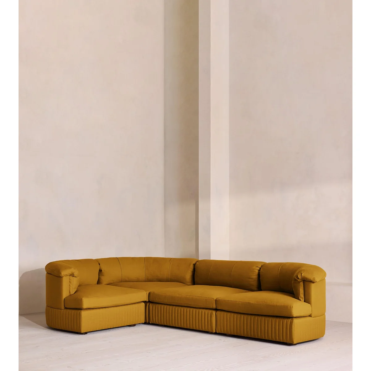 Oona Deep Sit Modular Sofa, L-Shape Sofa, Linen, Turmeric, UK – image 2