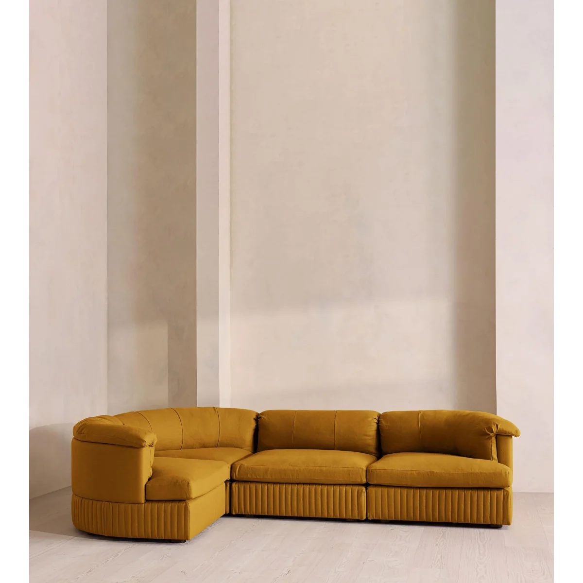Oona Deep Sit Modular Sofa, L-Shape Sofa, Linen, Turmeric, UK – image 3