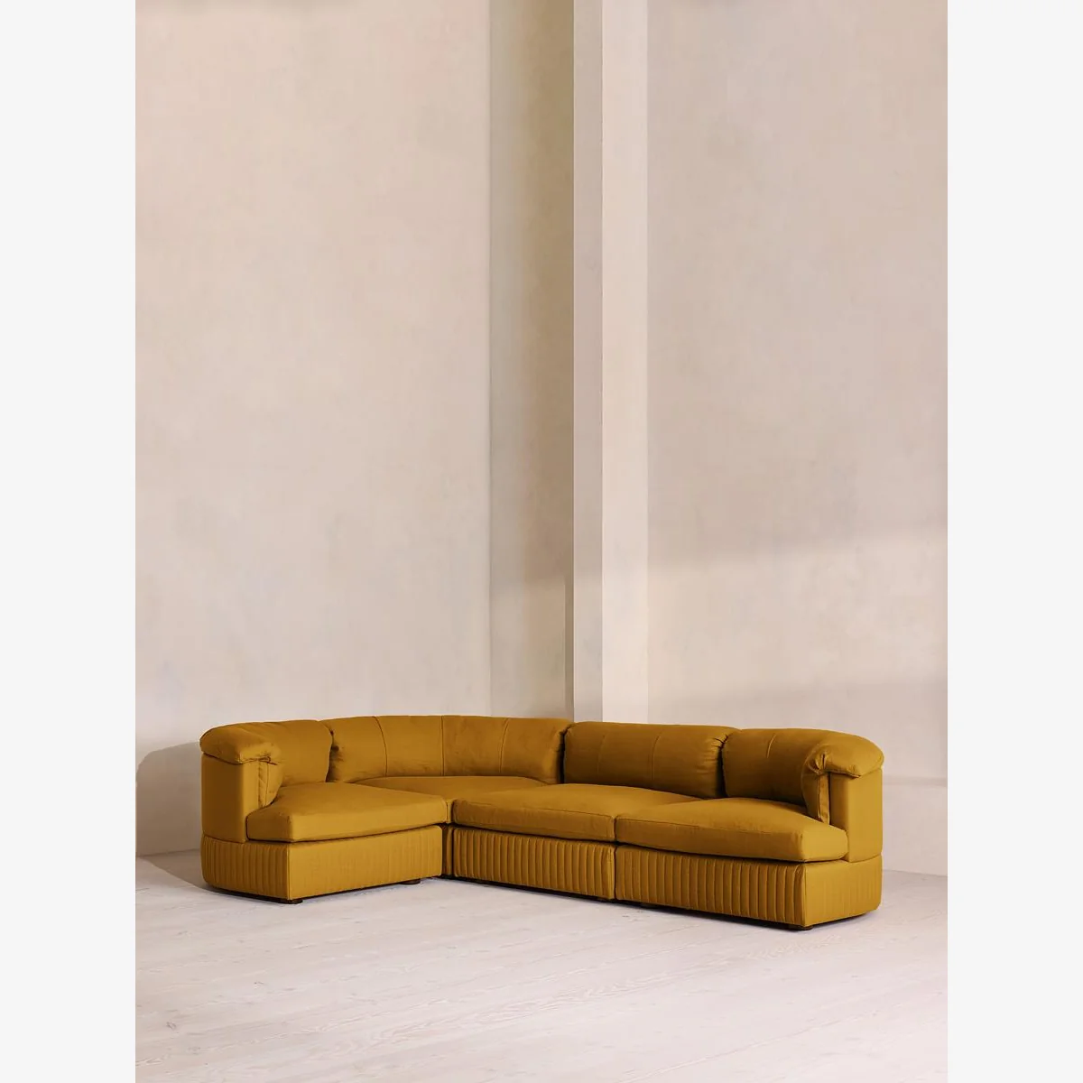 Oona Deep Sit Modular Sofa, L-Shape Sofa, Linen, Turmeric, UK – image 1