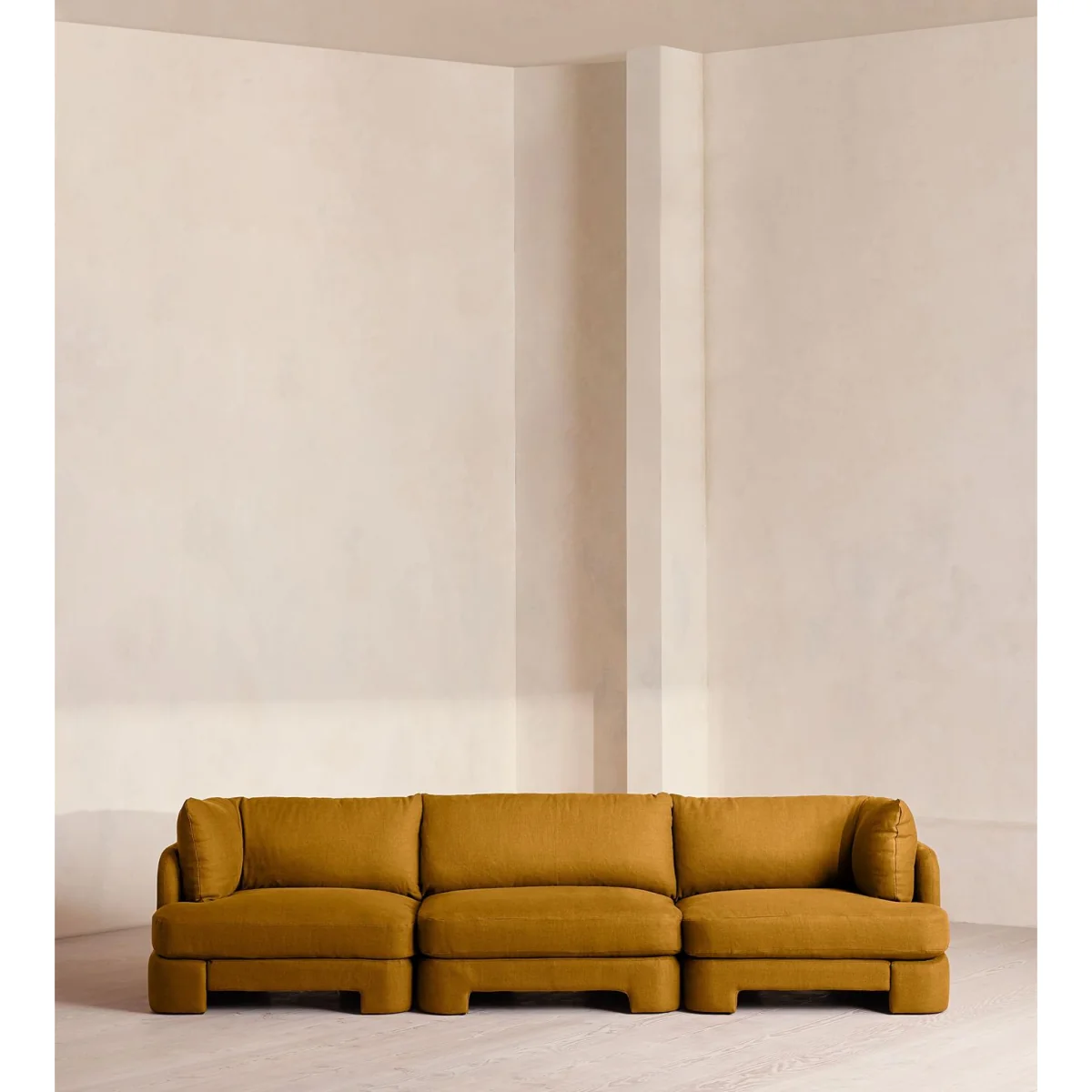 Odell Modular Sofa, Four Seater, Linen, Turmeric, UK – image 2
