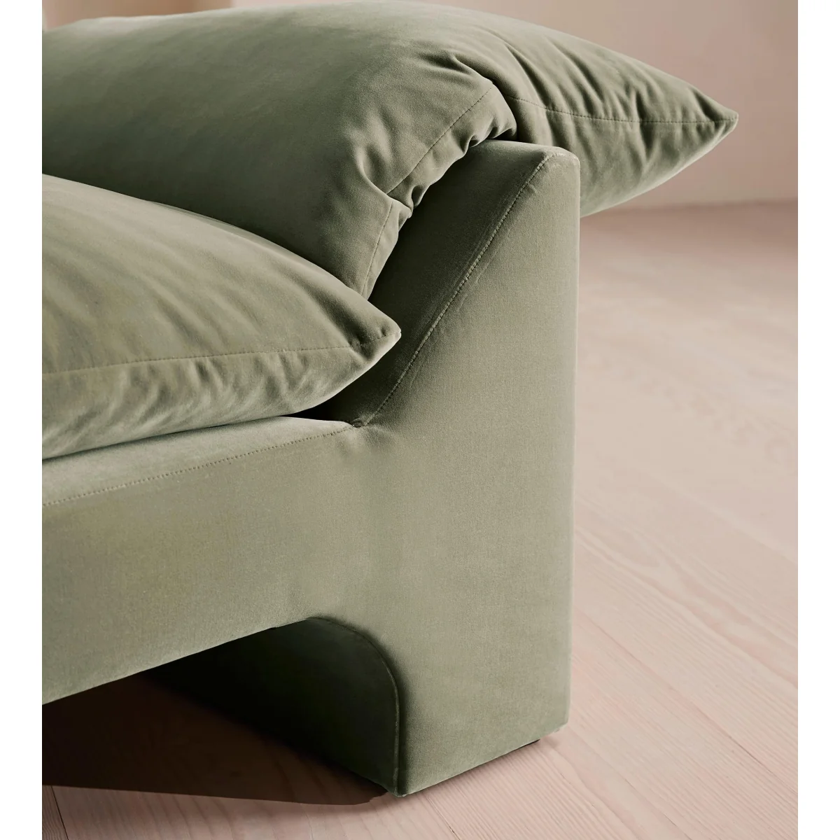 Wyatt Three Seater Sofa, Velvet, Seafoam, UK – image 6