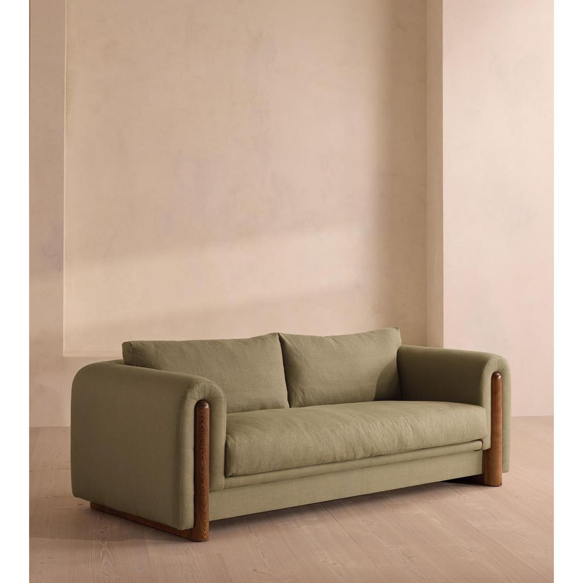 Faarell Three Seater Sofa, Linen, Sage – image 3