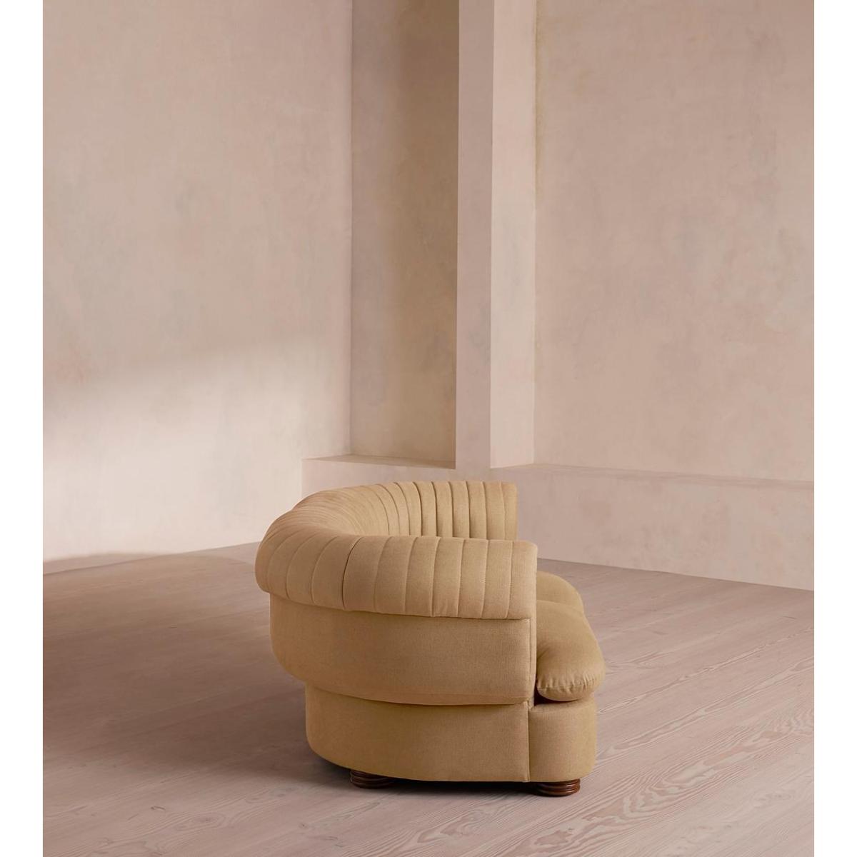 Rava Three Seater Sofa, Linen, Wheat – image 4