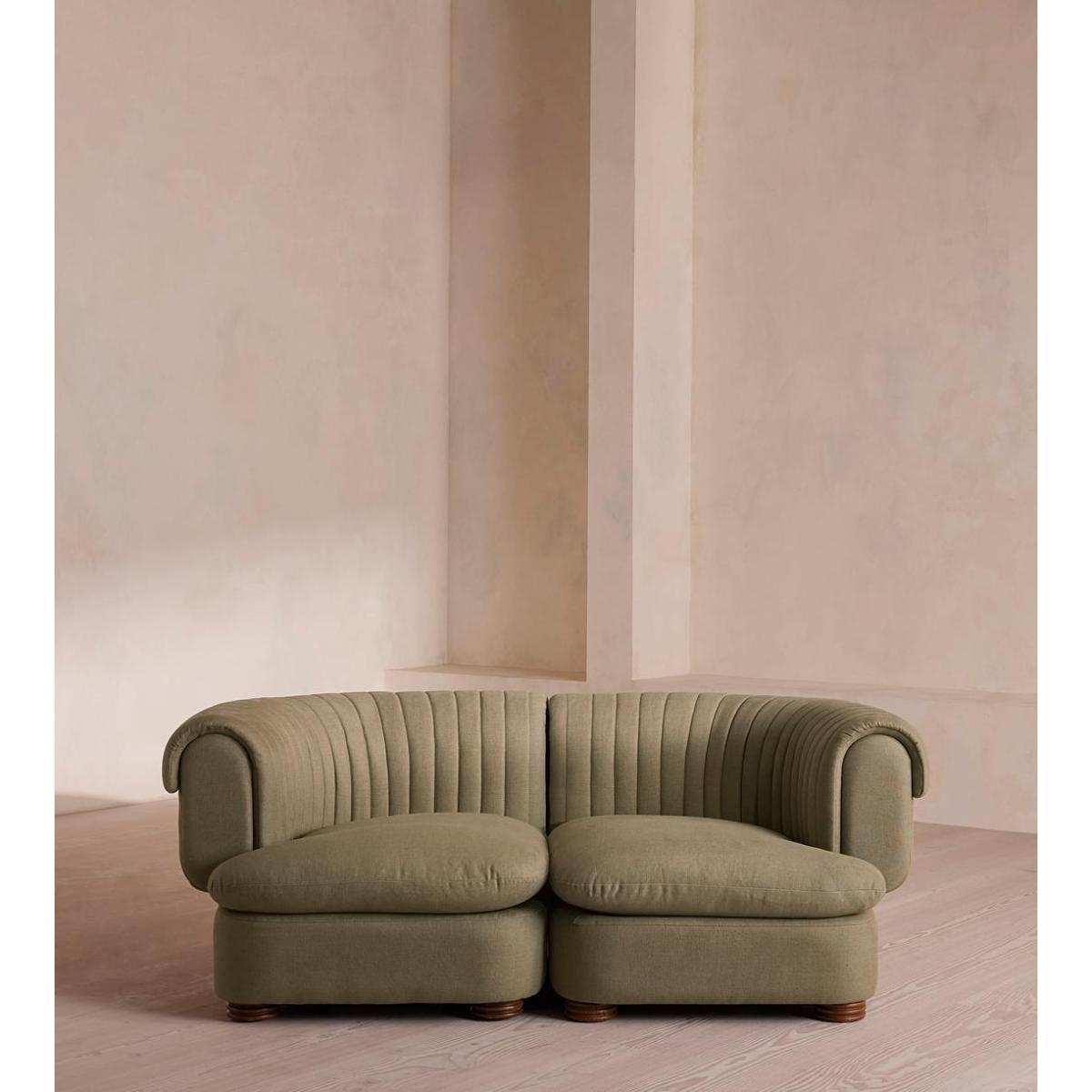 Rava Modular Sofa, Three Seater, Linen, Sage – image 2