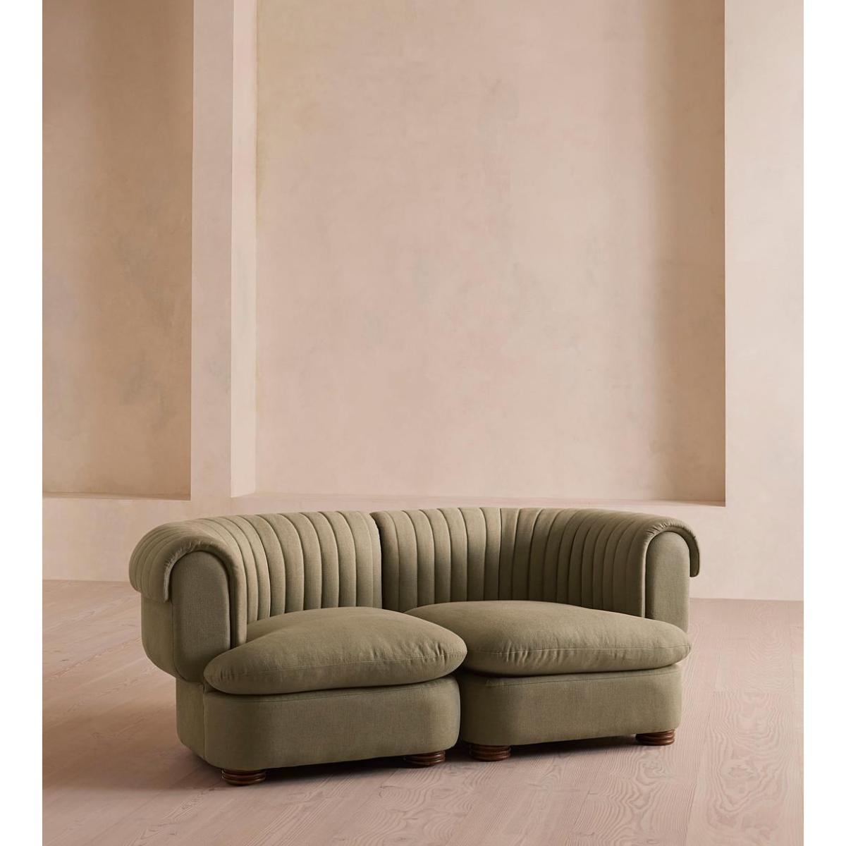 Rava Modular Sofa, Three Seater, Linen, Sage – image 3