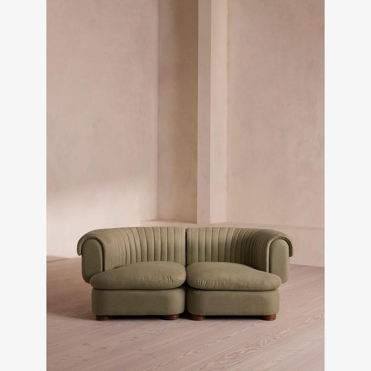 Rava Modular Sofa, Three Seater, Linen, Sage – image 1
