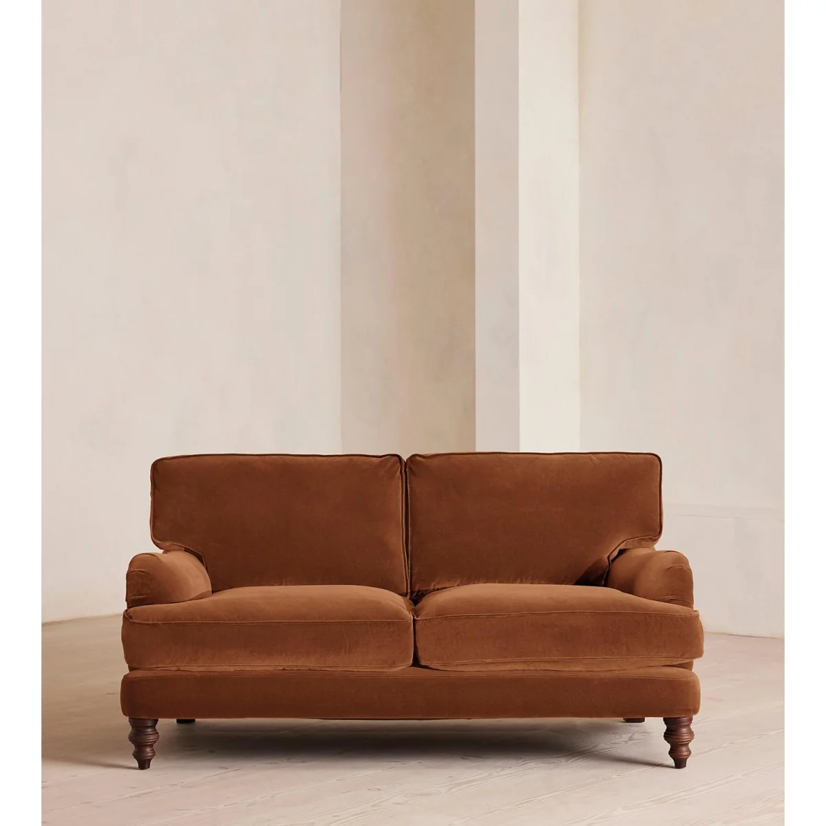 Arundel Two Seater Sofa, Velvet, Cinnamon – image 2