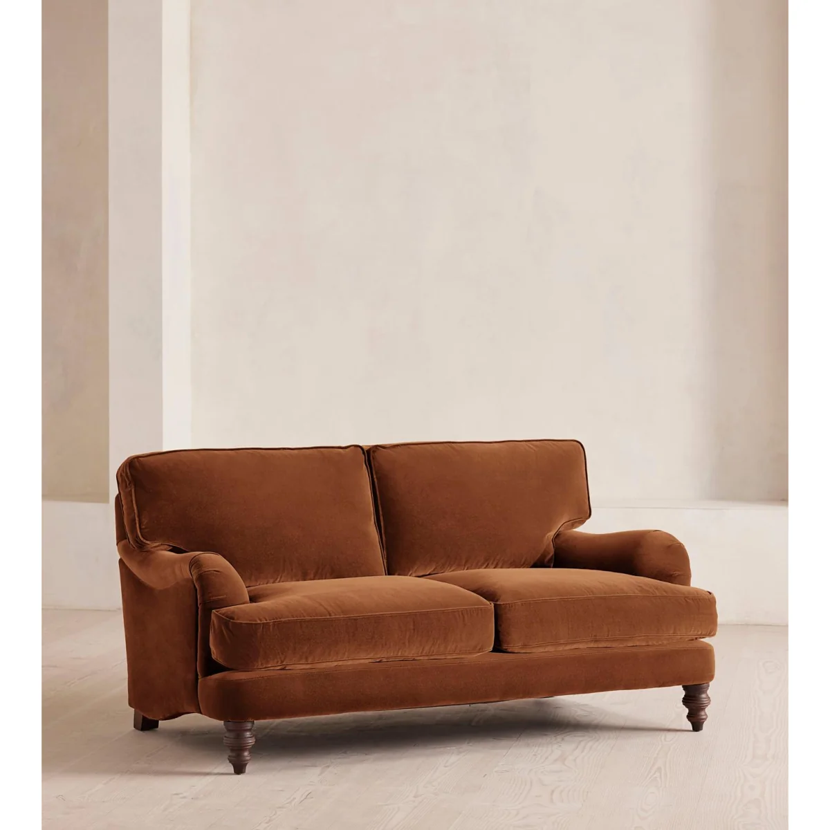 Arundel Two Seater Sofa, Velvet, Cinnamon – image 3