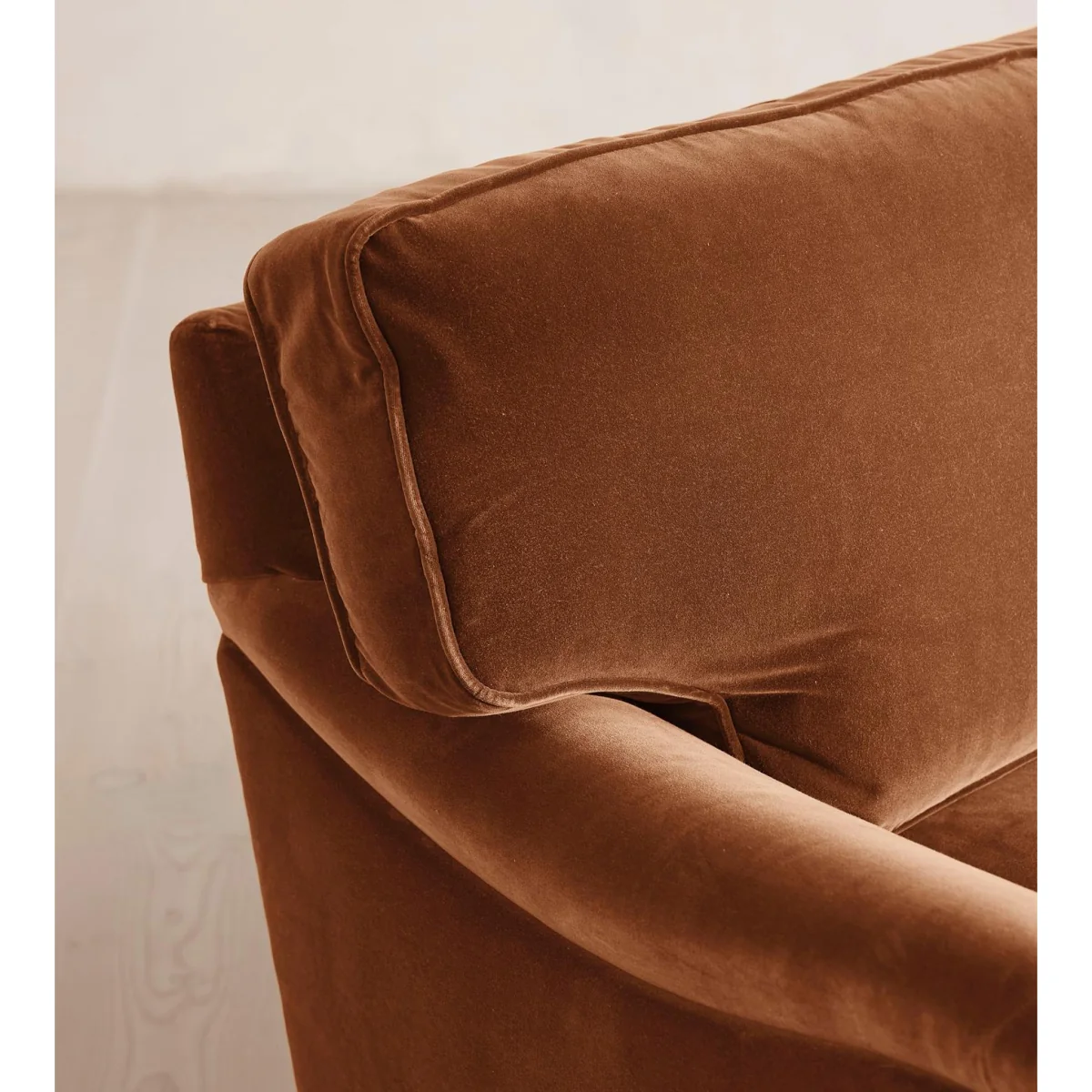 Arundel Two Seater Sofa, Velvet, Cinnamon – image 4
