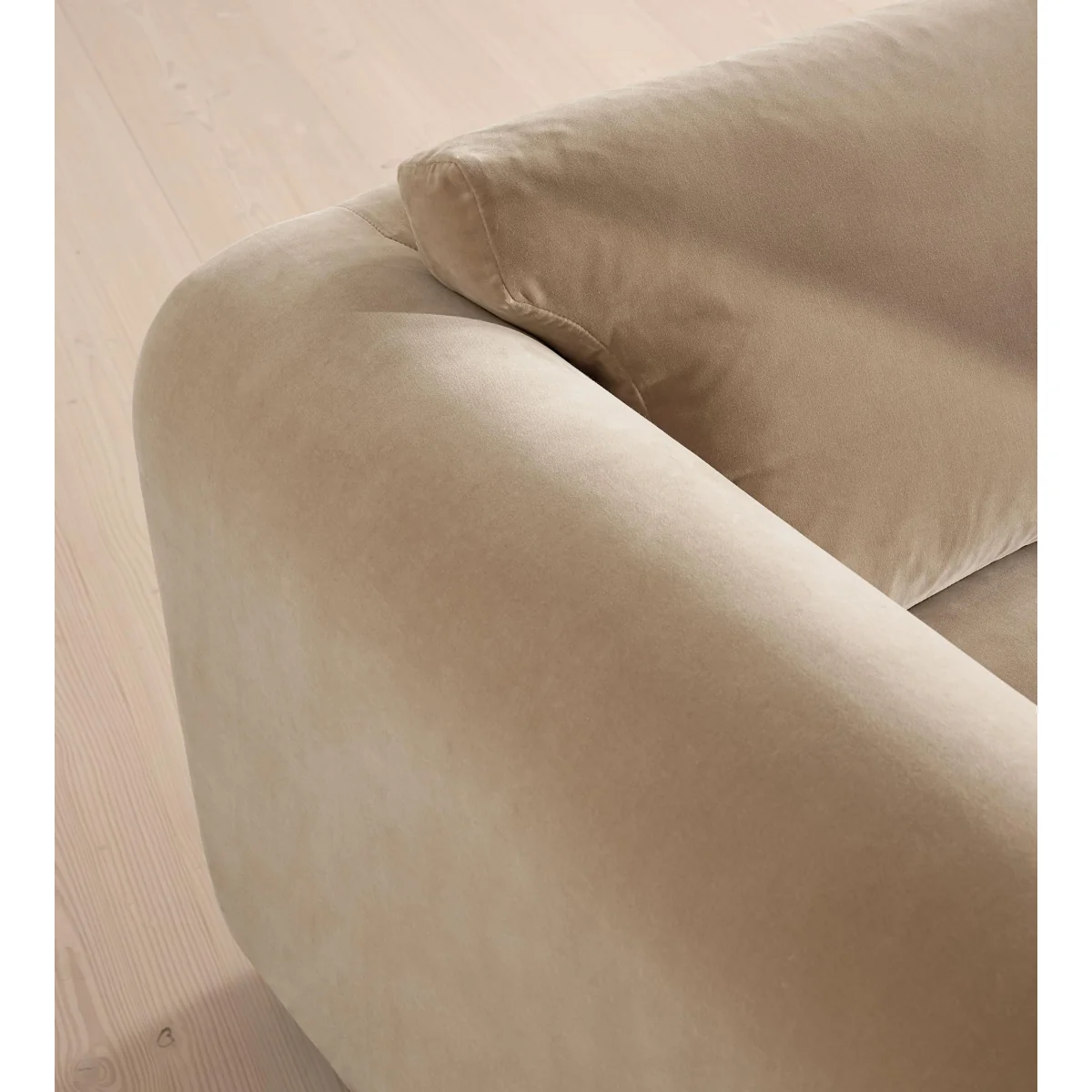 Farrell Three Seater Sofa, Velvet, Oyster, UK – image 7