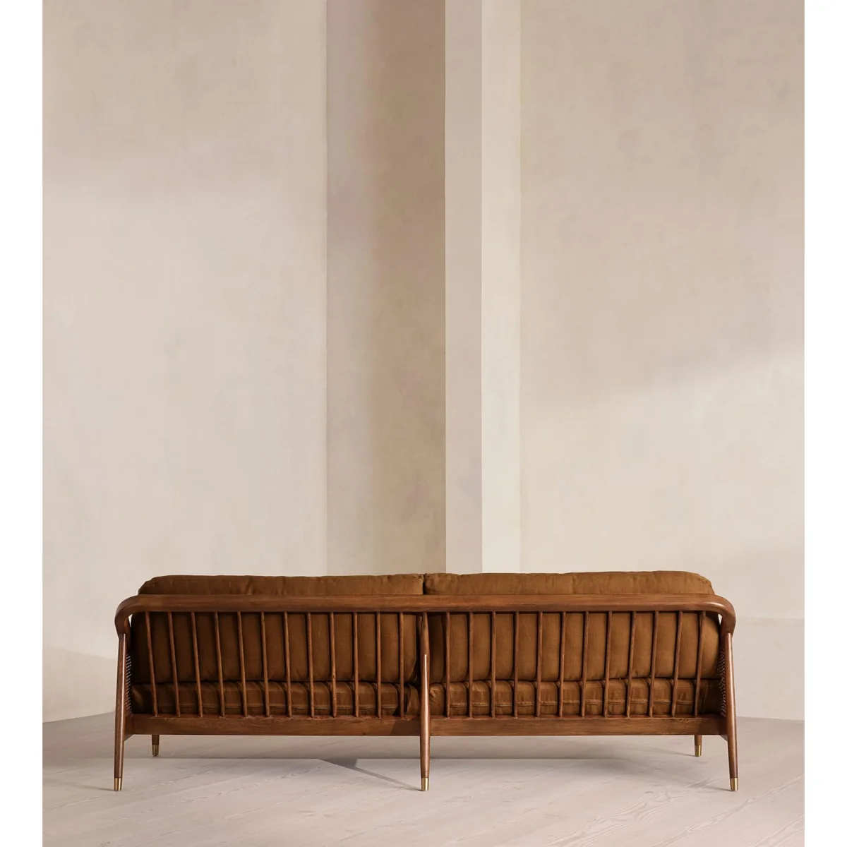Atlanta Four Seater Sofa, Linen, Terracotta, UK – image 5