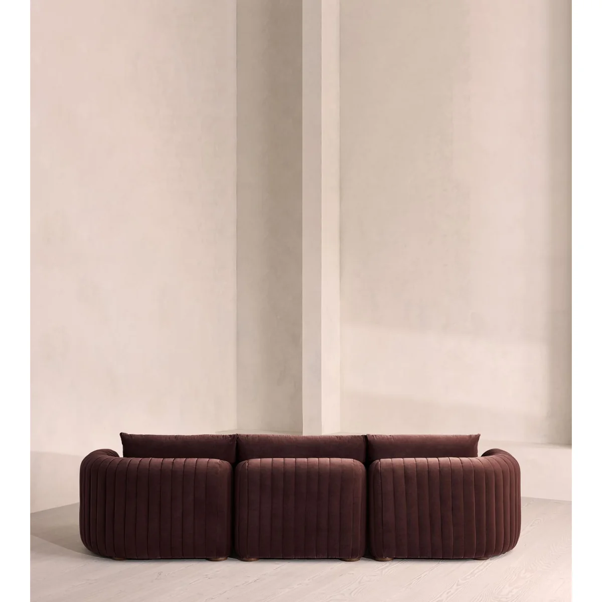 Vivienne Modular Sofa, Four Seater, Velvet, Aubergine, UK – image 5