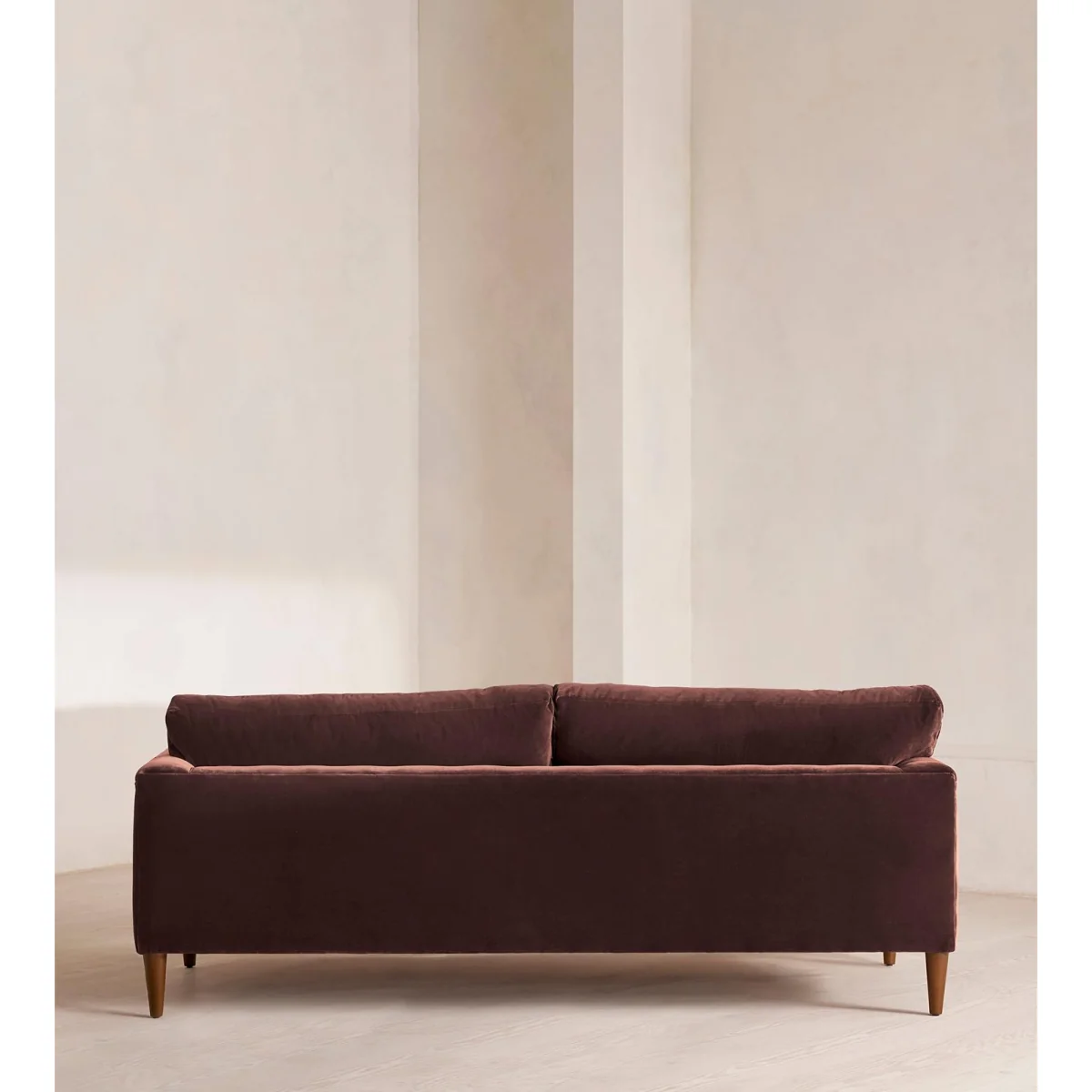 Reya Three Seater Sofa, Velvet, Aubergine, UK – image 5