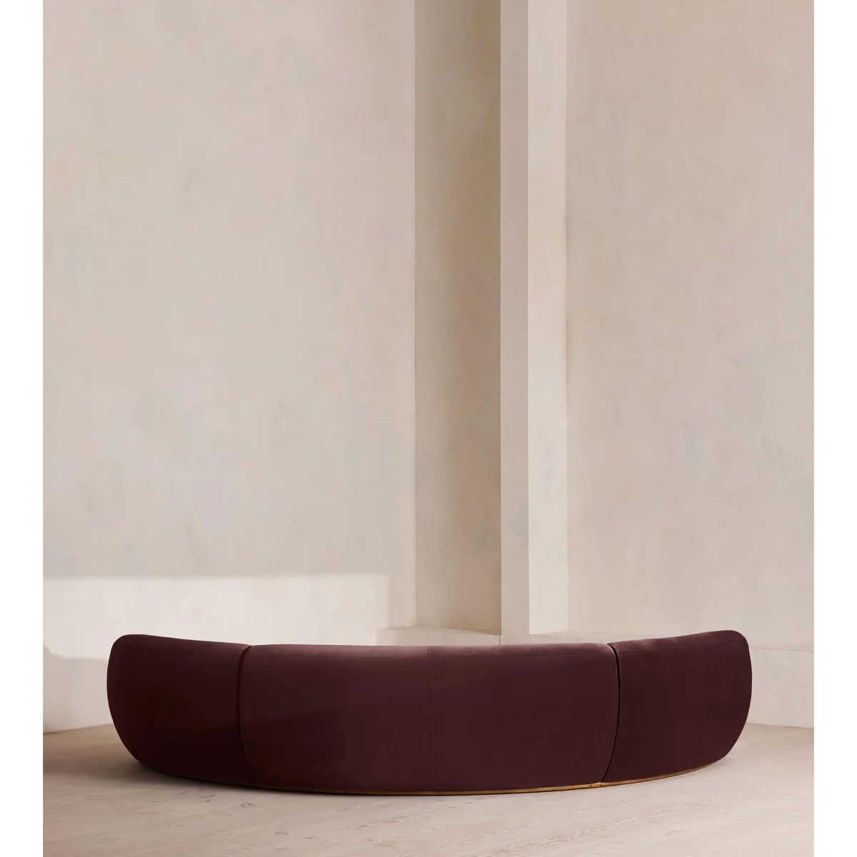 Aline Serpentine Modular Sofa, Four Seater, Velvet, Aubergine, UK – image 5