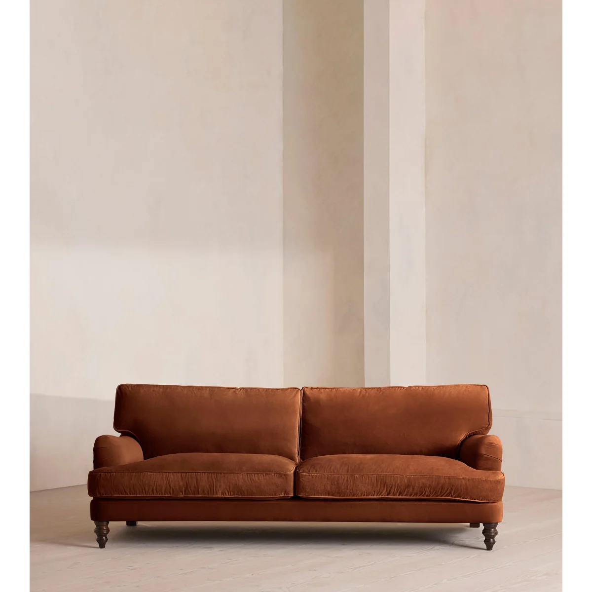Arundel Four Seater Sofa, Velvet, Cinnamon – image 2