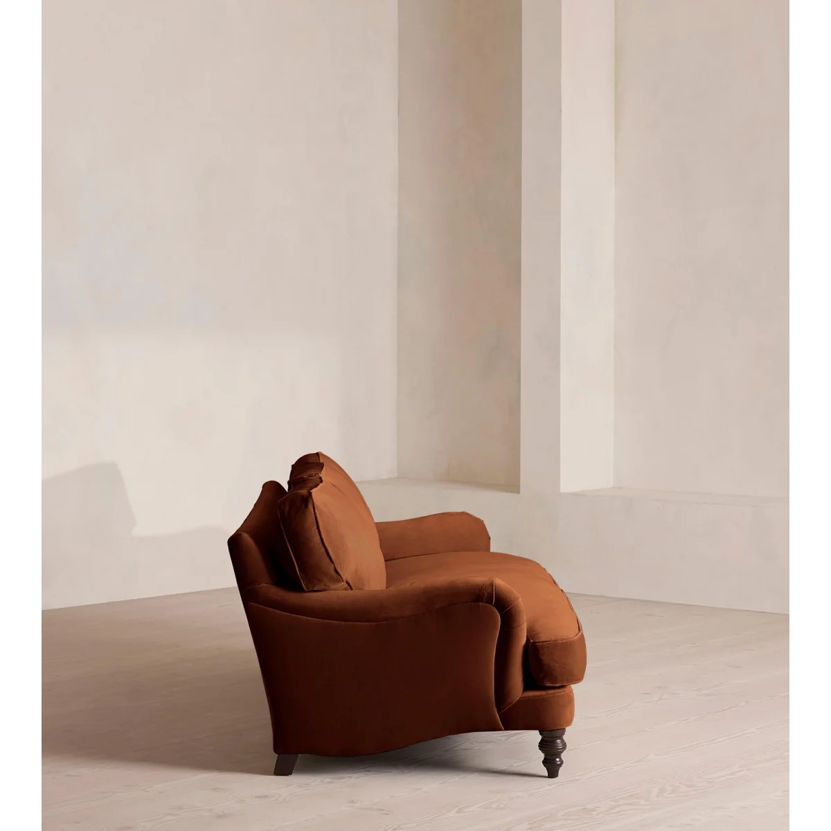 Arundel Four Seater Sofa, Velvet, Cinnamon – image 4