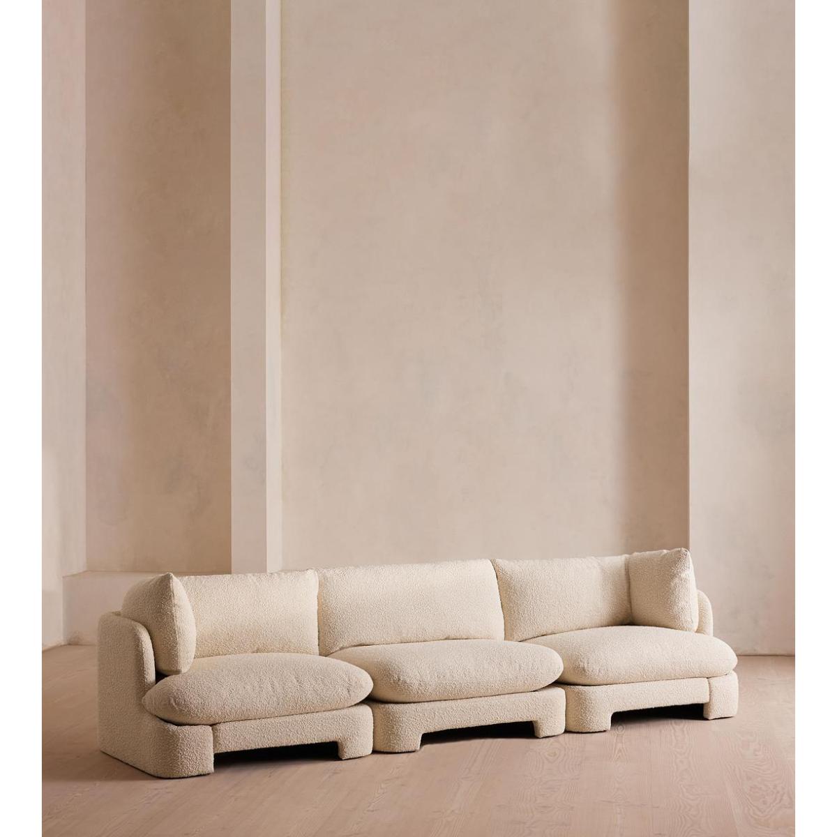 Odell Deeper Sit Modular Sofa, Four Seater, Natural Boucle UK – image 2
