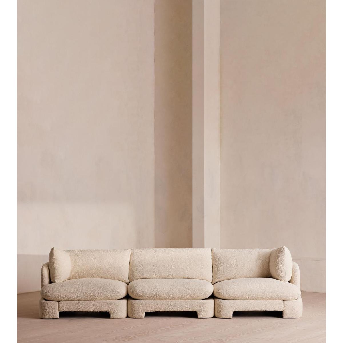 Odell Deeper Sit Modular Sofa, Four Seater, Natural Boucle UK – image 3