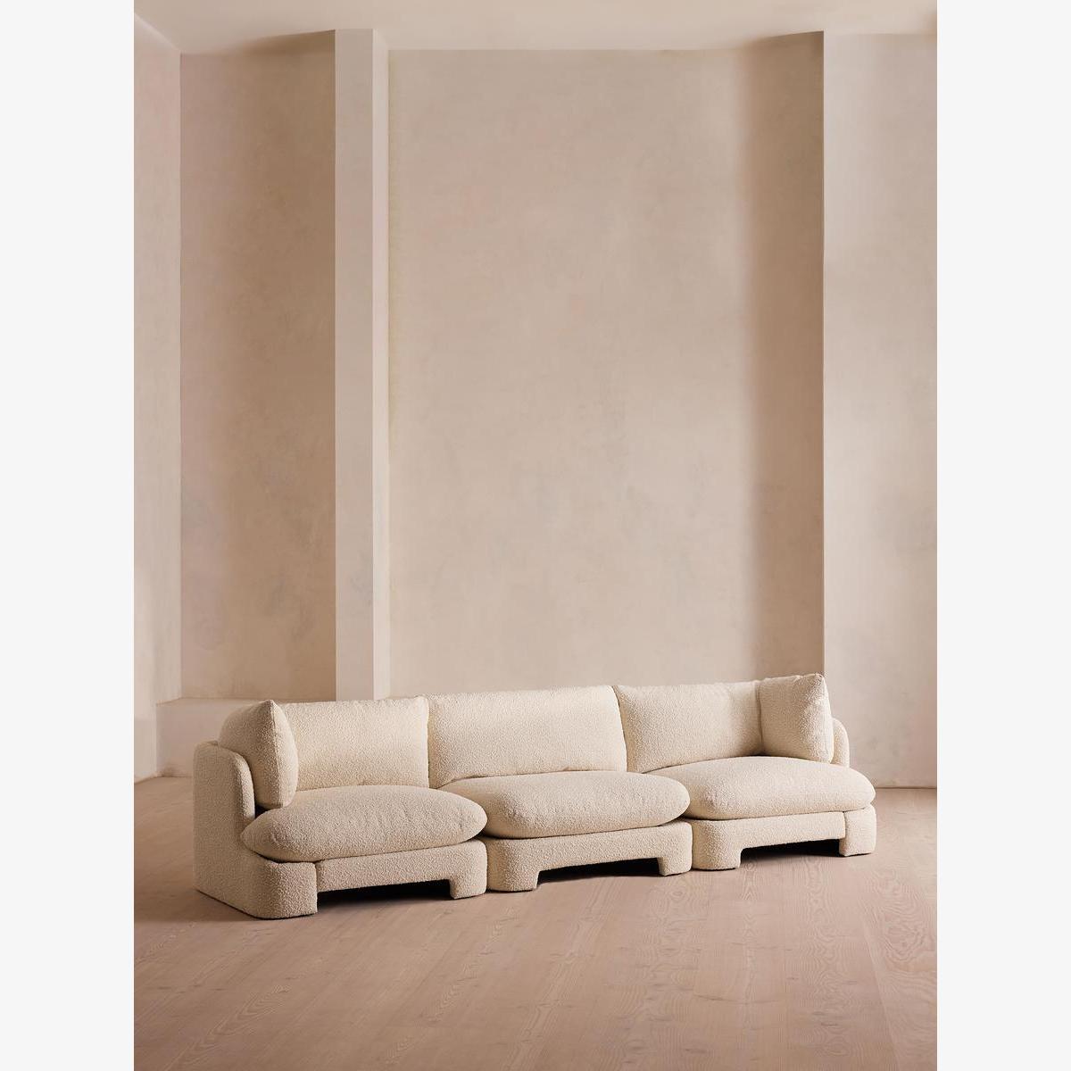 Odell Deeper Sit Modular Sofa, Four Seater, Natural Boucle UK – image 1