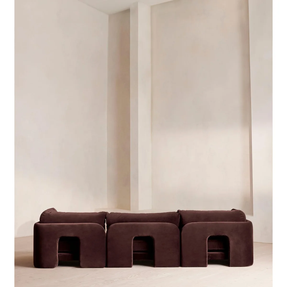 Odell Deeper Sit Modular Sofa, Four Seater, Velvet, Aubergine, UK – image 5
